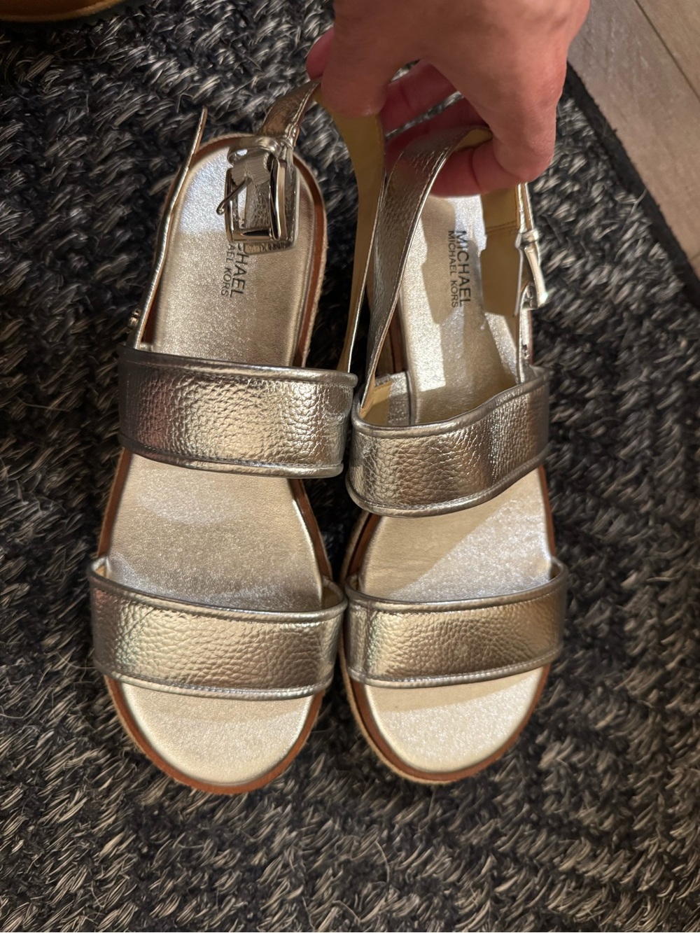 MICHAEL Michael Kors Espadrille Platform Slide Sandals - Picture 2 of 5